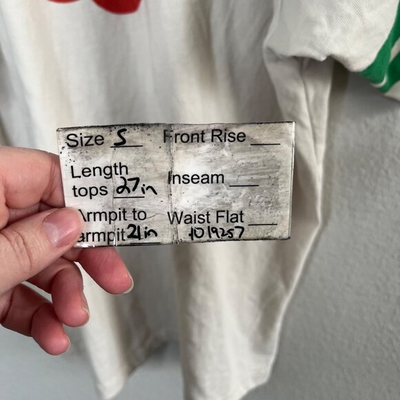 Daydreamer Womens Lucky Cherry Graphic Top Baseball Tee Small - Picture 10 of 10